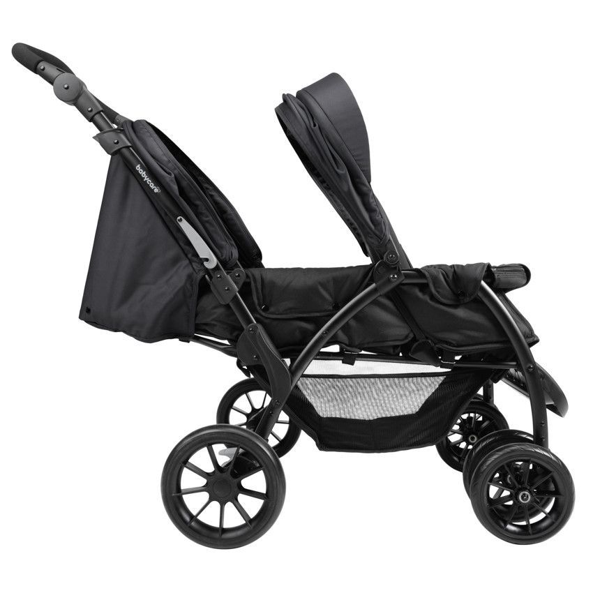 Poussette double pour enfants d'âge rapproché noir - Noir (Babycare) - Image 1