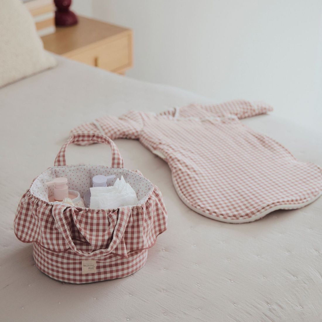 Panier de rangement Praliné Vichy Moka (Walking Mum) - Image 5