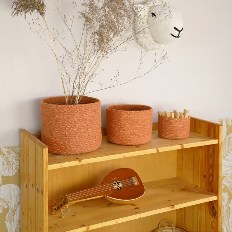 Lot de 3 paniers de rangement Ilse ambre (Nattiot) - Image 4
