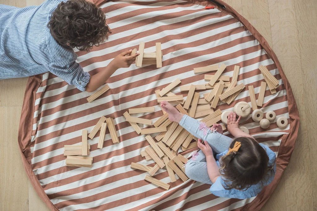 playmat & toy bag-stripes brown (Play & Go) - Image 6