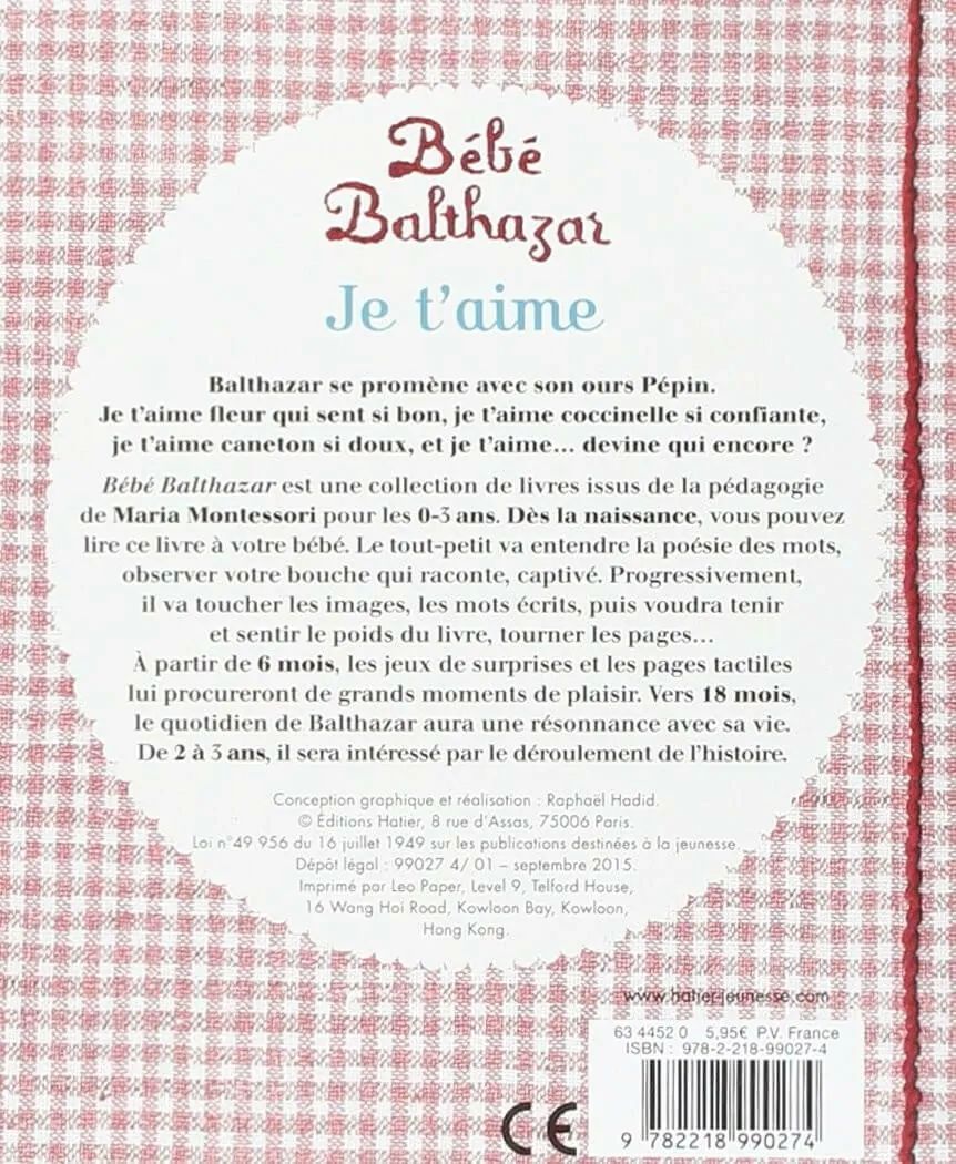 Livre Bébé Balthazar - Je t'aime (Petit Picotin) - Image 4