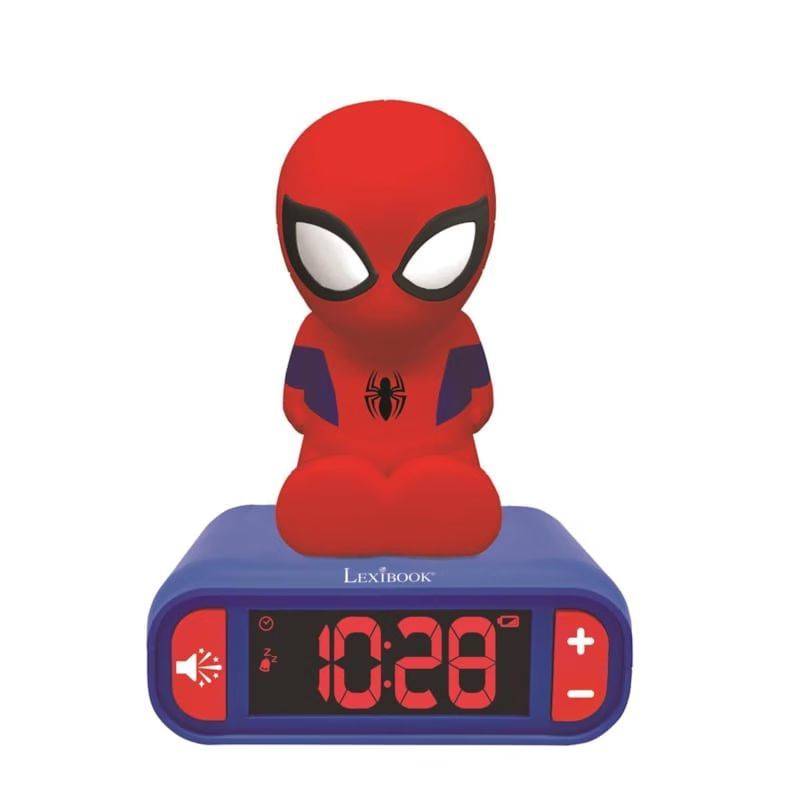 Réveil avec veilleuse spiderman 3d (Lexibook) - Couverture