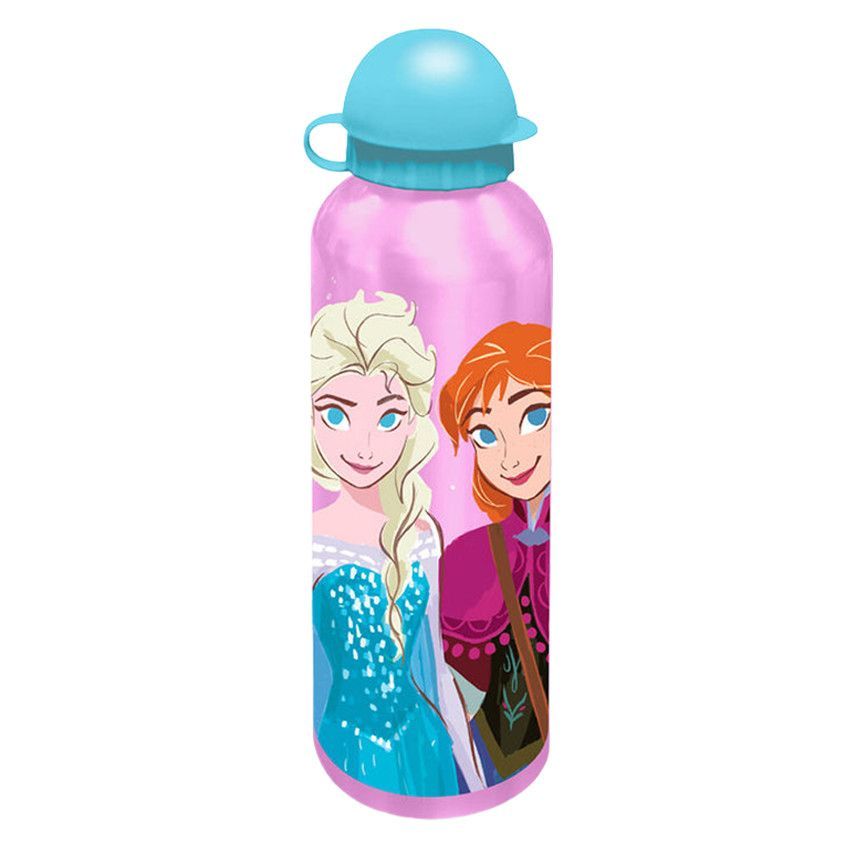 Gourde alu 500ml Reine des neiges Ass. - Bleu (KIDS LICENSING) - Image 2