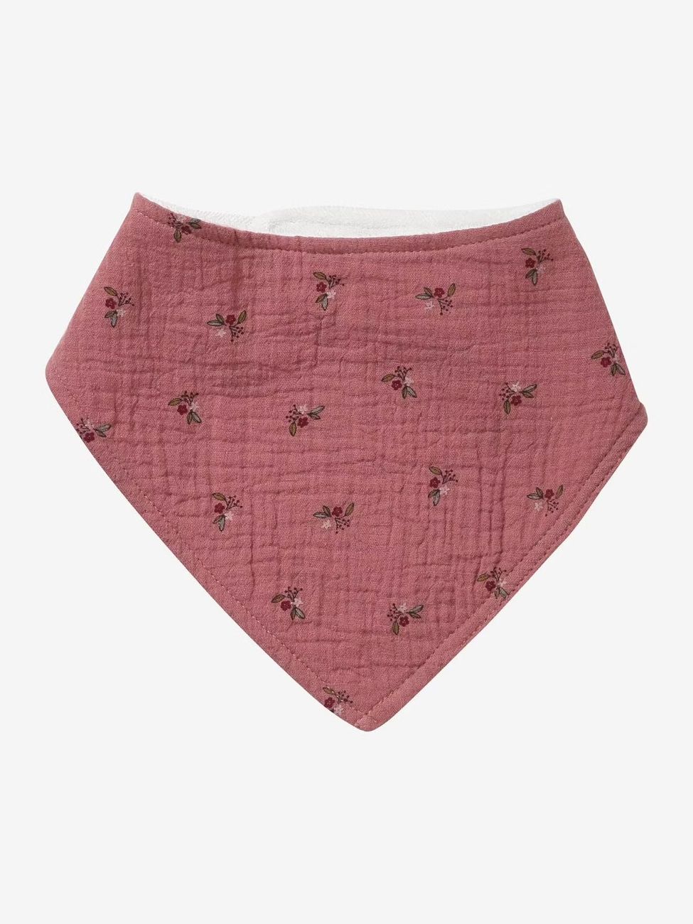 Lot 3 bavoirs bandanas en gaze de coton / éponge rose grenier (Vertbaudet) - Image 1