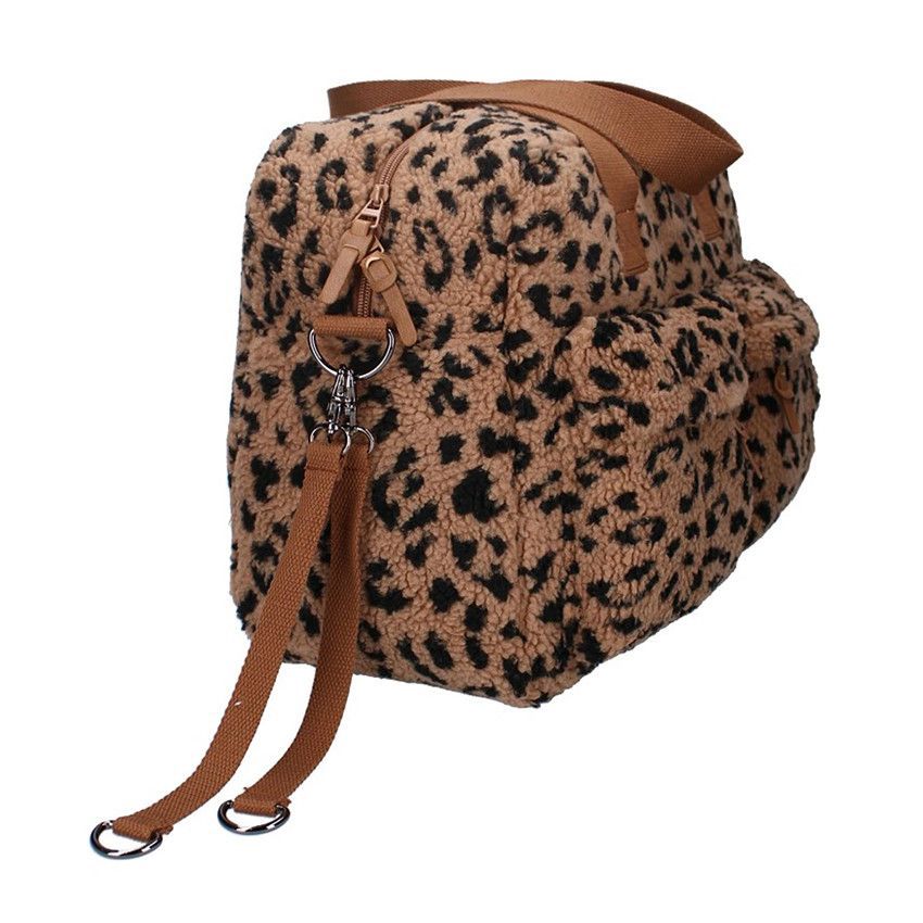 Sac à langer Sherpa Léopard Caramel - Marron (Kidzroom) - Image 5