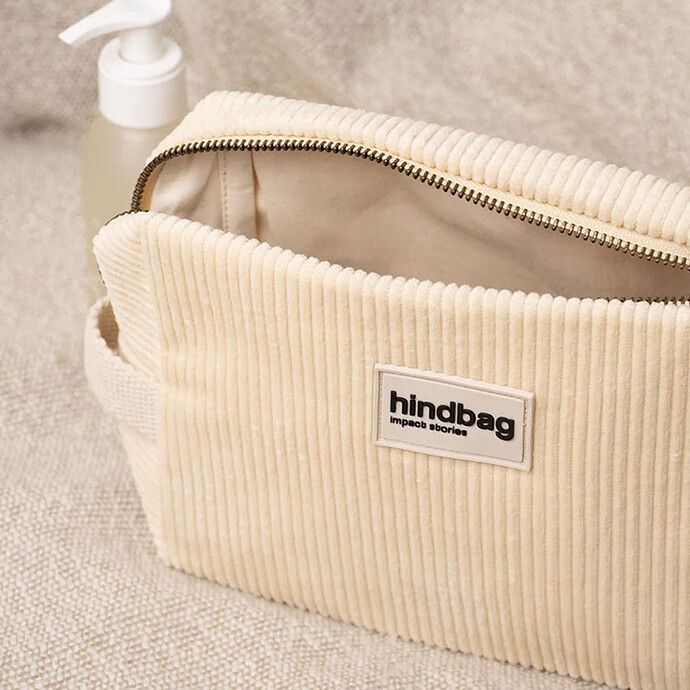 Trousse de Toilette Léon - Velours Beige (Hindbag) - Image 3