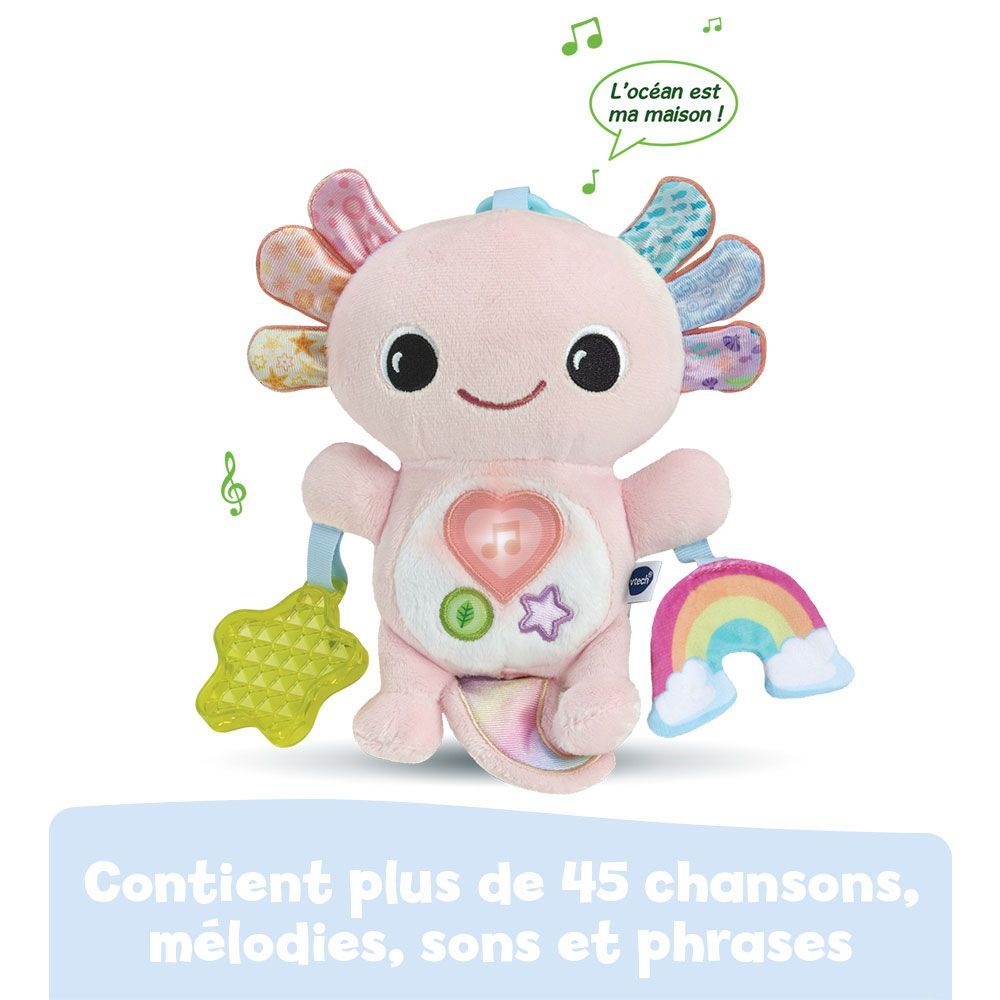 Peluche interactive Eliott Bébé Axolotl musical (VTech) - Image 4