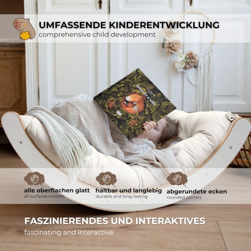 Ensemble 3-en-1 arche, coussin et toboggan enfant en contreplaqué (Mamoi) - Image 3