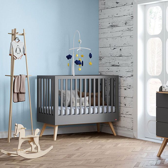 Lit Bébé Evolutif Nature Gris - 70 x 140 cm (Vox Meubles) - Image 2