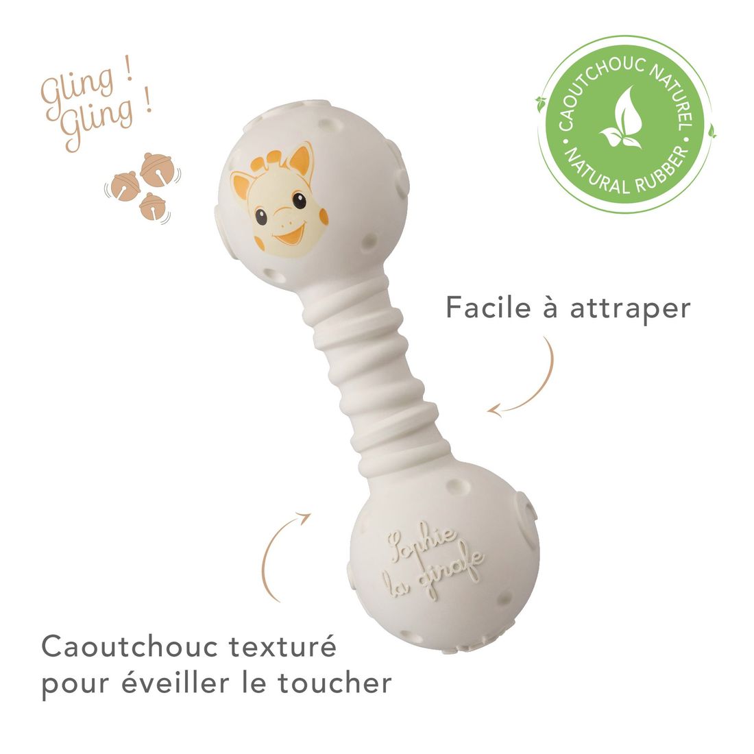 Hochet de Dentition Caoutchou Naturel (Sophie la girafe) - Image 1