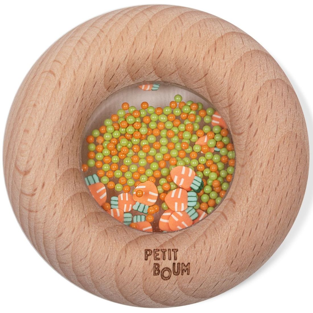 Hochet sensoriel Sensory Donut carottes (Petit Boum) - Couverture