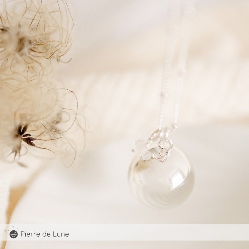 Bola de grossesse Equilibre chaîne personnalisable (plaqué argent 925) (Pleine Lune) - Image 3