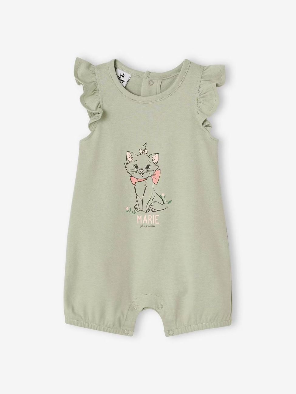 Lot de 2 Bodies Combinaisons bébé Disney Marie Les Aristochats vert d'eau (Disney Animals) - Image 1