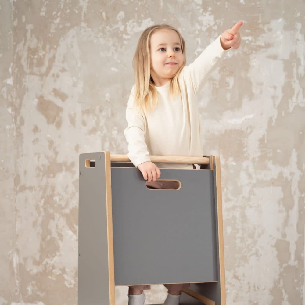 Tour d'apprentissage noway montessori gris foncé (Tupti.wood) - Image 1