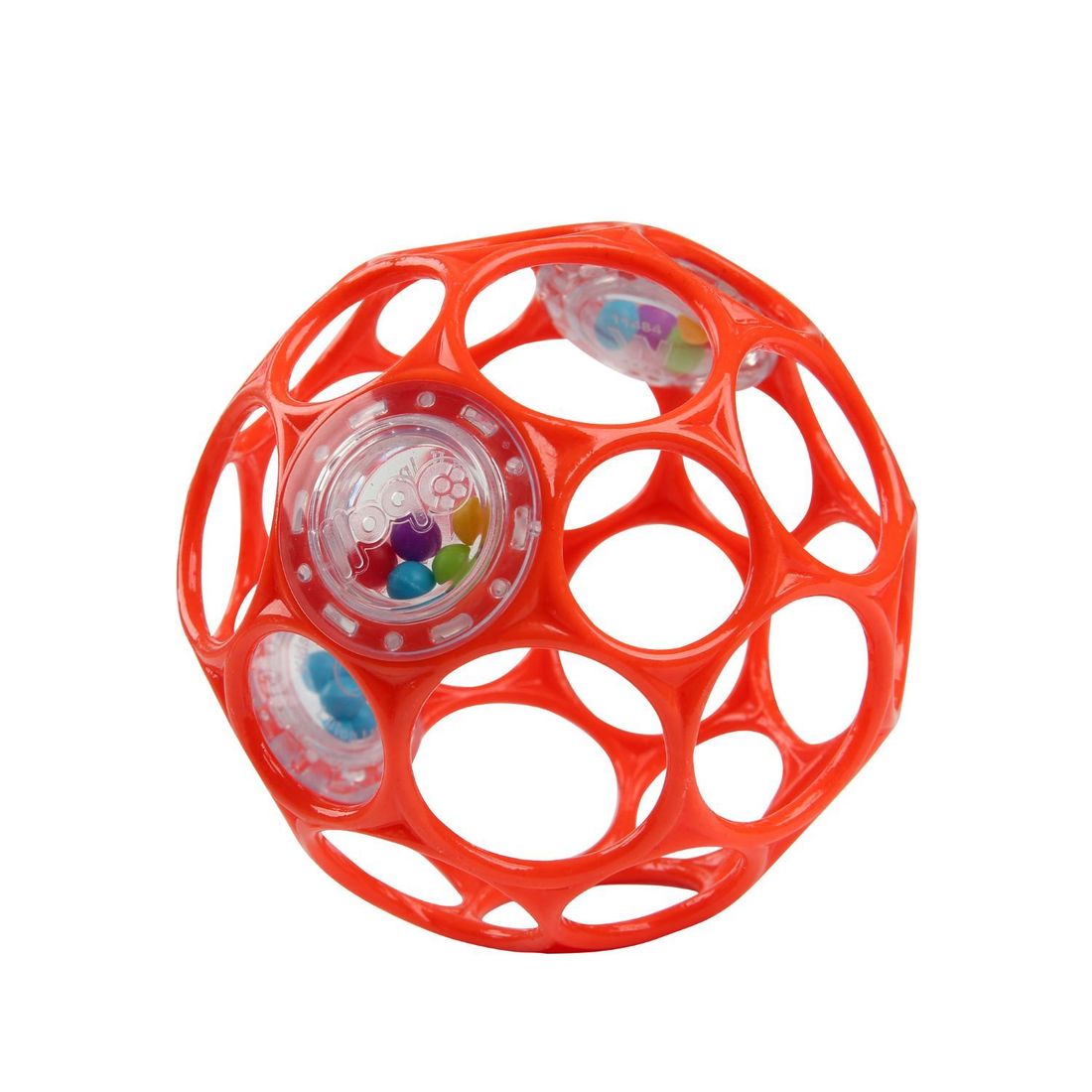 Balle hochet sensoriel rouge (Oball) - Couverture