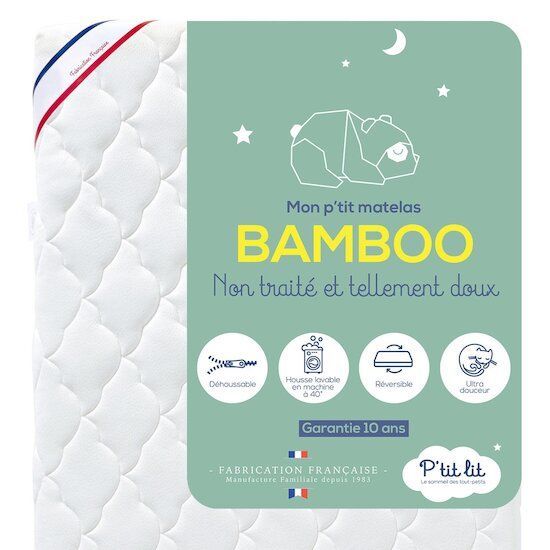 Mon P'tit Matelas Bamboo déhoussable - (P'Tit Lit) - Couverture