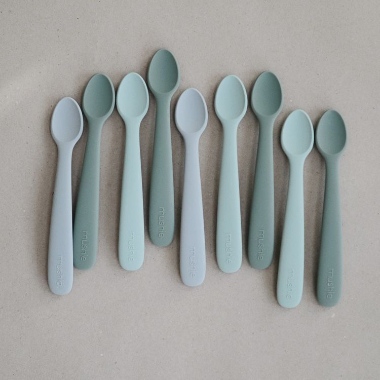 Lot de 2 cuillères en silicone Natural-Dried thyme (Mushie) - Image 3