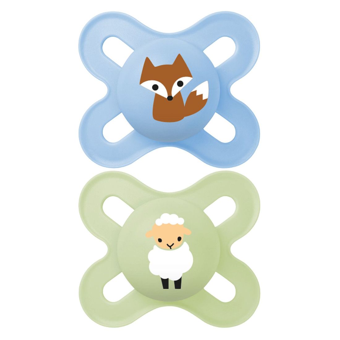 Lot de 2 Sucettes Original Naissance Renard et Mouton - 0/2 Mois (Mam) - Couverture