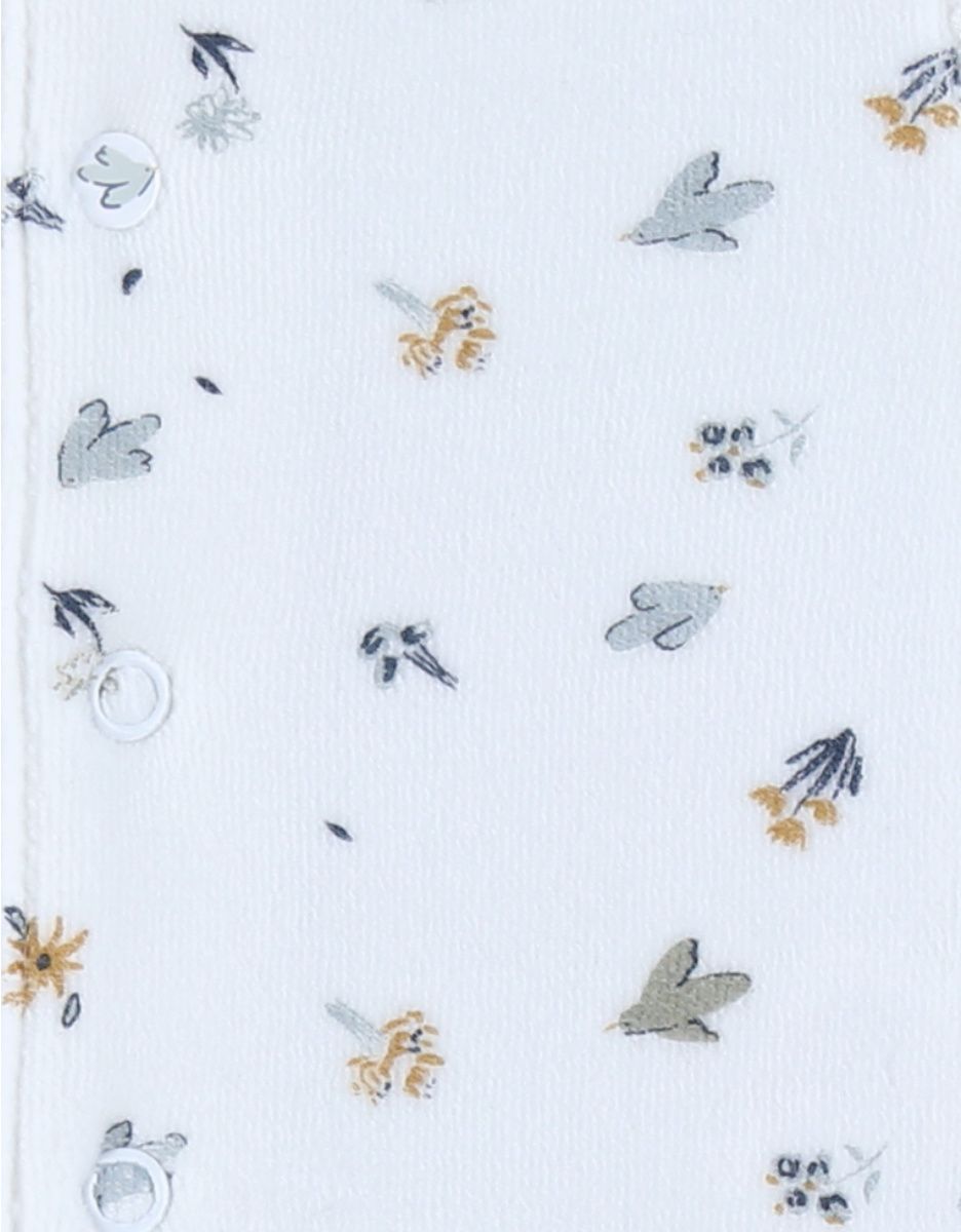 Pyjama bébé en velours blanc imprimé oiseau (Noukie's) - Image 6