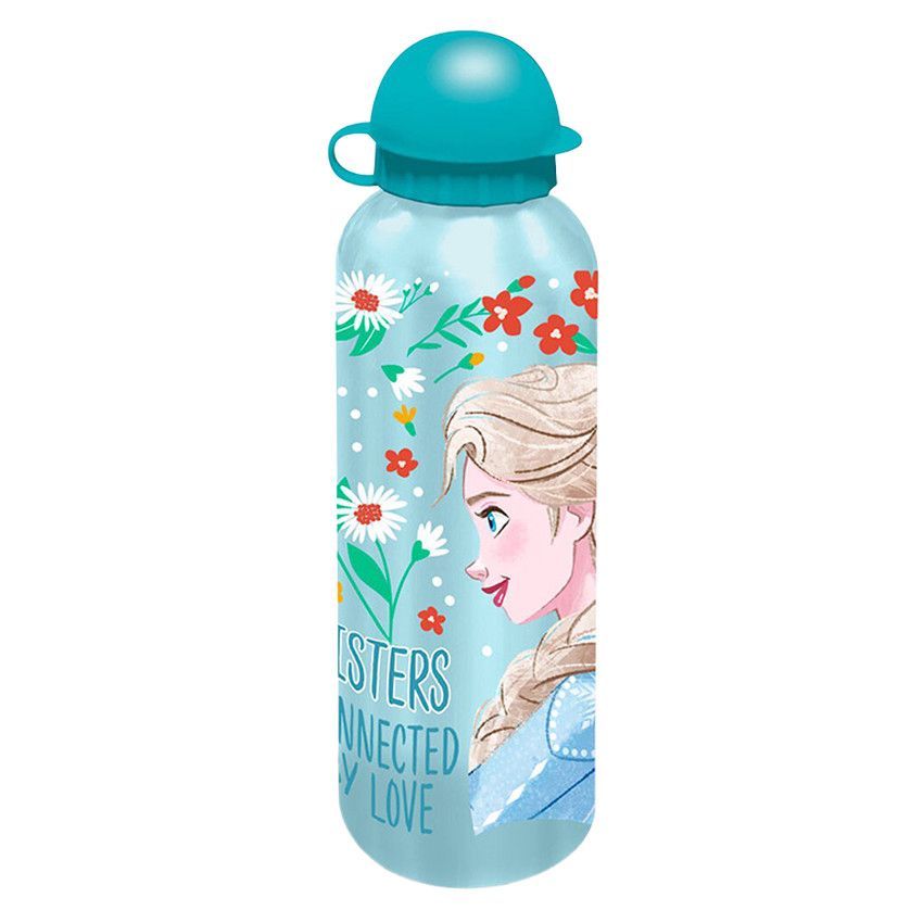 Gourde alu 500ml Reine des neiges Ass. - Bleu (KIDS LICENSING) - Image 1