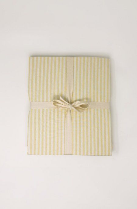 Drap housse bébé Percale Coton Bio Rayé Rayé Tournesol Percale c (Kadolis) - Image 3