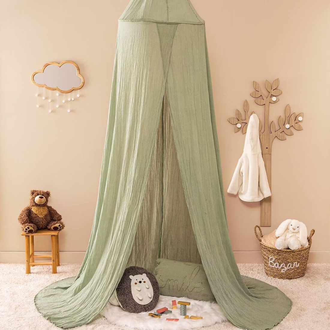 Ciel De Lit En Gaze De Coton - Lili Vert (Atmosphera) - Image 1