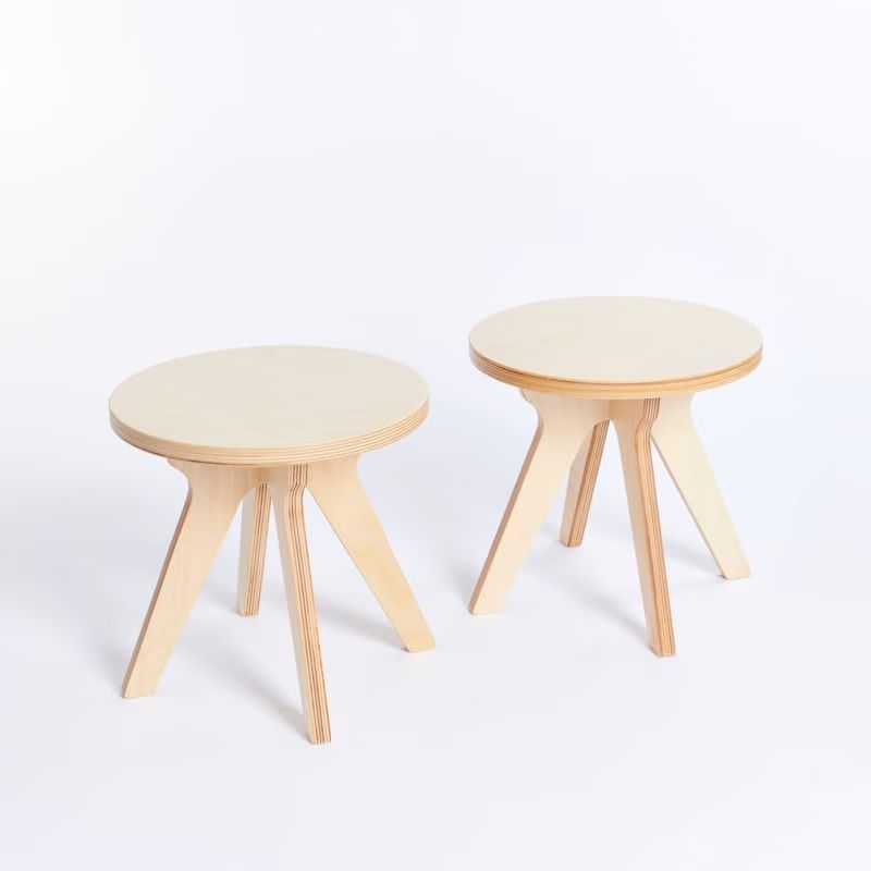 Lot de 2 tabourets en bois (Drawin'Kids) - Couverture