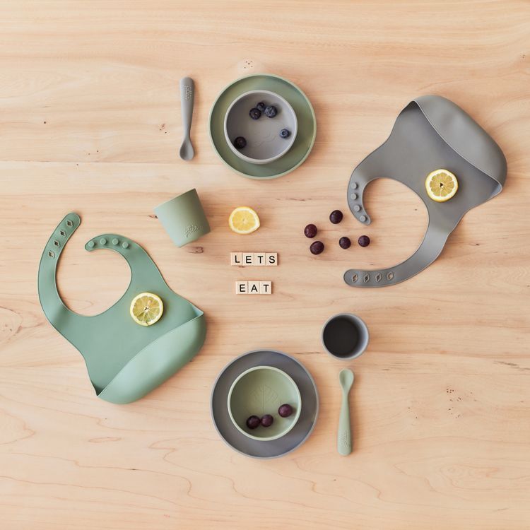 Bavoir en silicone Ash green vert (Jollein) - Image 4