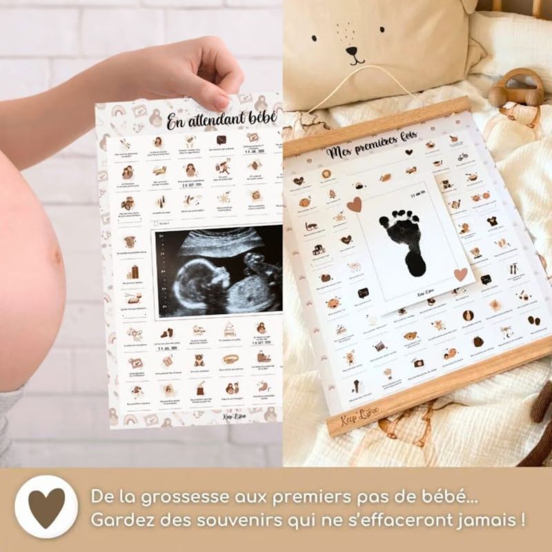Coffret duo bébé & grossesse - ourson (Keep love) - Image 1