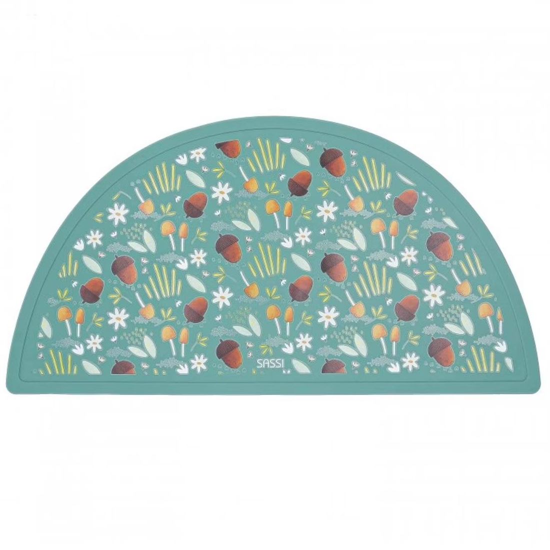 Set De Table En Silicone Animaux Vert Paon (Sassi) - Image 1