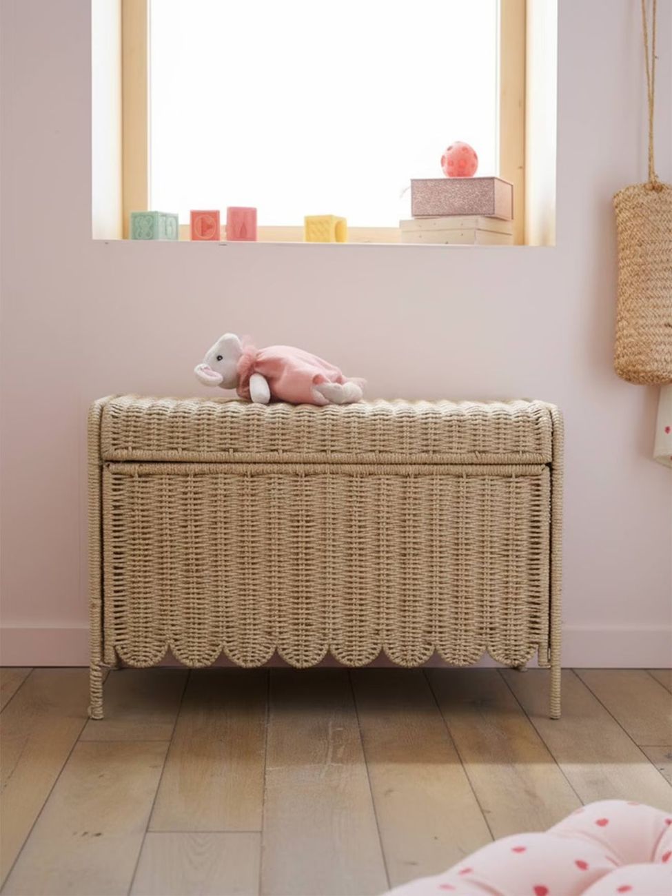 Coffre de rangement Feston pliable beige (Vertbaudet) - Couverture