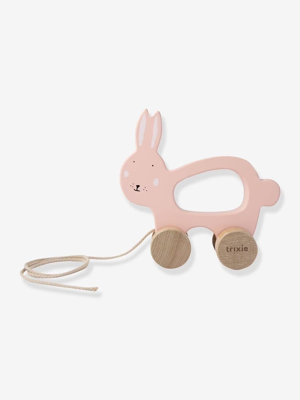 Jouet à tirer en bois - mrs rabbit (Trixie) - Image 1