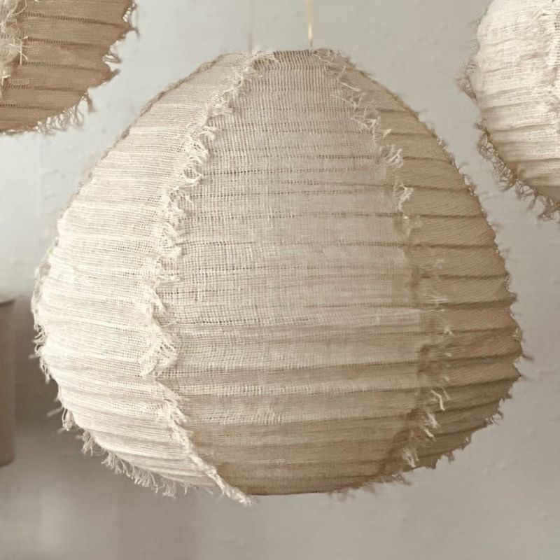 Suspension en lin wabi sabi natural (Terracotta) - Couverture