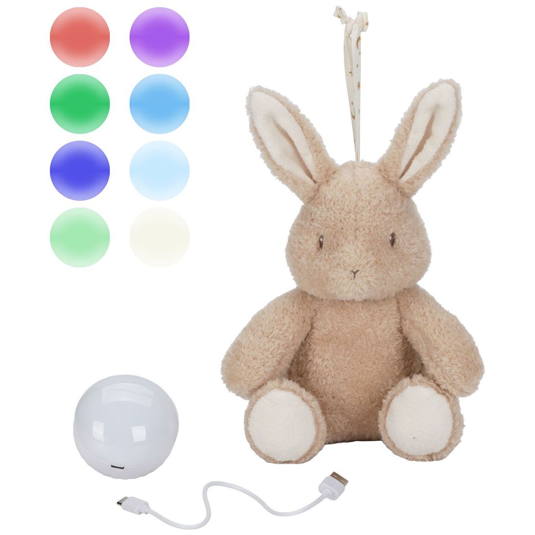Peluche musicale et lumineuse Lapin Newborn (Little Dutch) - Image 4