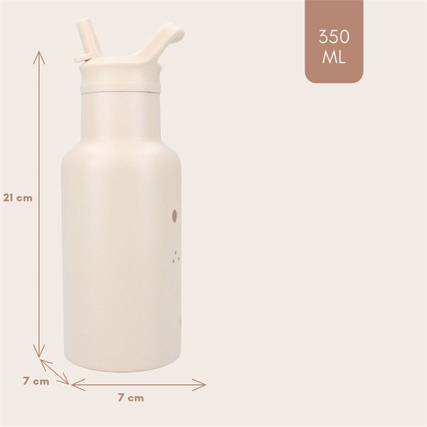 Gourde isotherme 350ml Ours Sable - Beige (Kidzroom) - Image 6