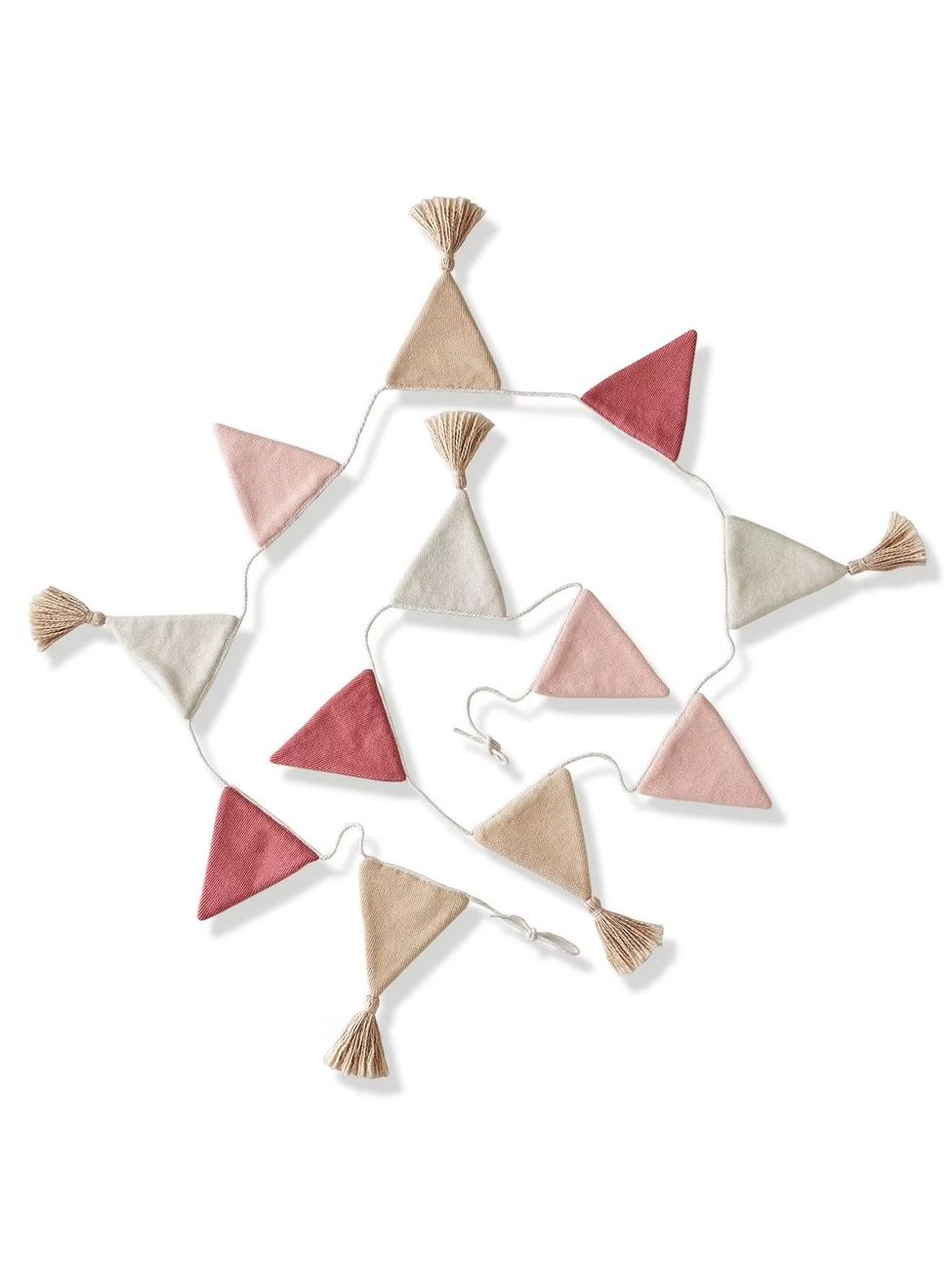 Guirlande fanions tricot rose poudré (Vertbaudet) - Image 2