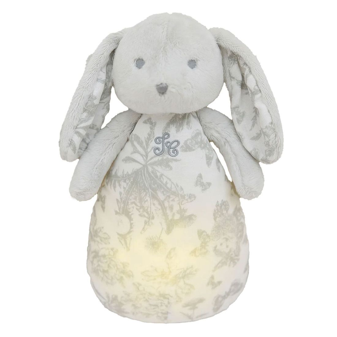 Augustin le Lapin Veilleuse Musical - Toile de Jouy Gris (Tartine et Chocolat) - Image 1