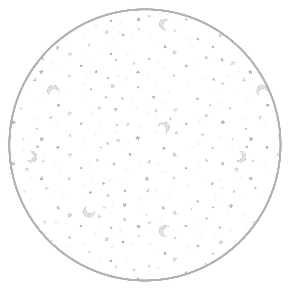 Parc à roues 75x100 réglable avec tour étoilé en bois blanc (Roba) - Image 1