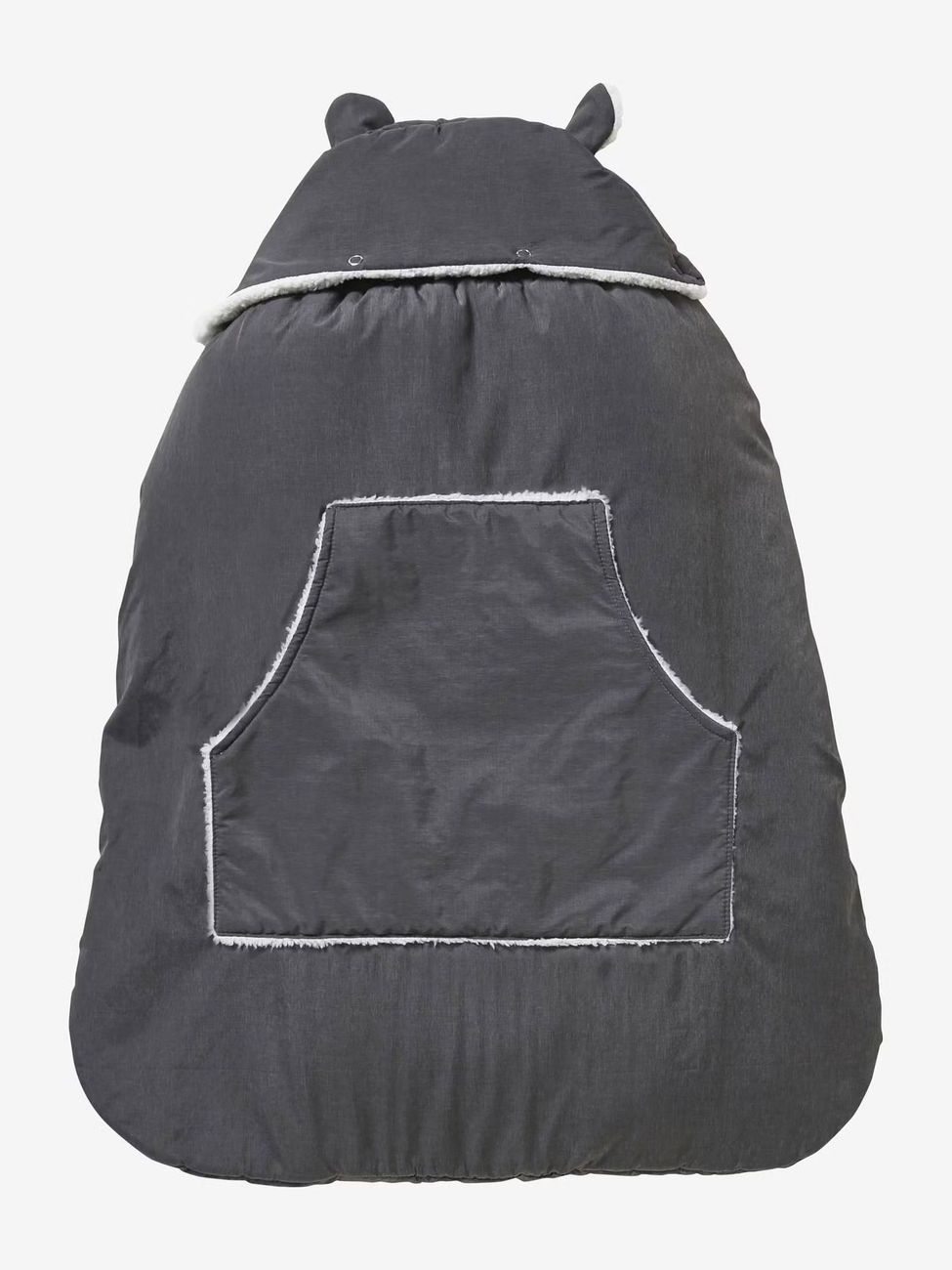 Protège porte-bébé doudoune gris (Vertbaudet) - Image 3