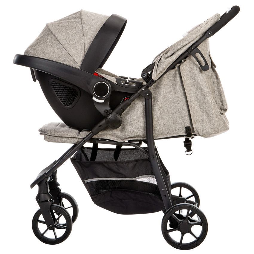 Poussette trio Triade avec siège-auto et nacelle gris - Gris (Babycare) - Image 6