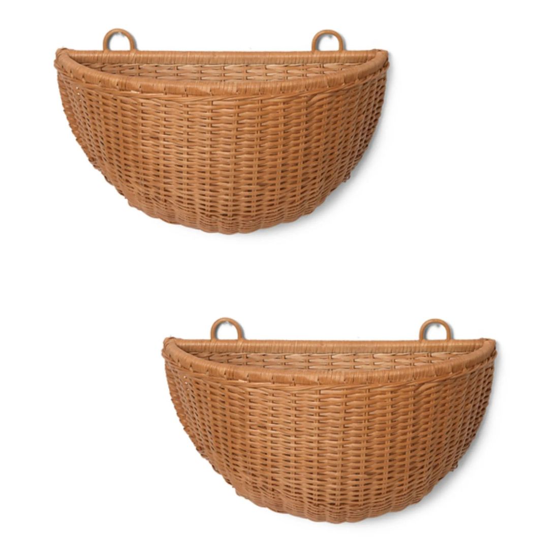 Ferm Living Kids - Panier mural en rotin - set de 2 (Ferm Living Kids) - Image 1