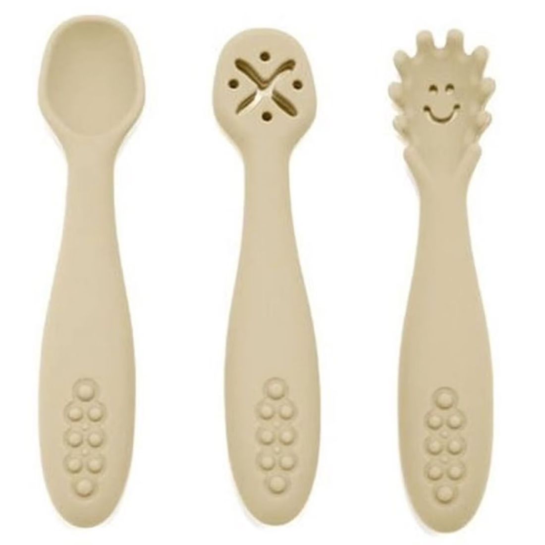 Lot De 3 Cuillères D'apprentissage En Silicone Beige (Babireva) - Couverture
