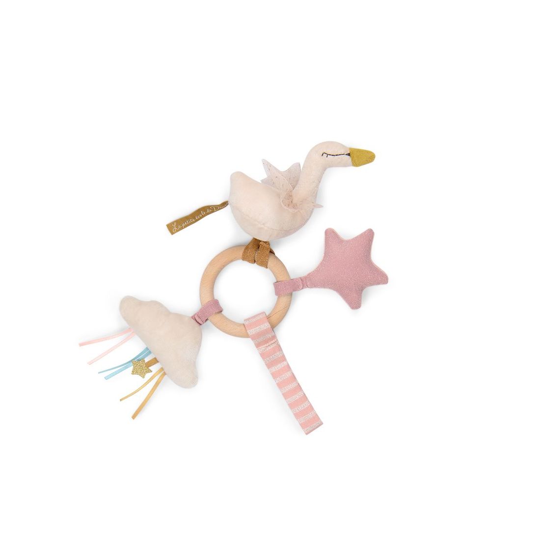 Hochet anneau bois Cygne (Moulin Roty) - Couverture