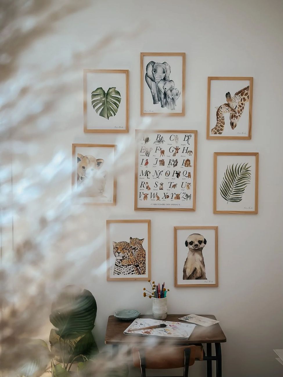 Abécédaire des animaux aquarelle, affiche éducative pour chambre bébé et enfant (Les Aquarelles de Marlène) - Image 3