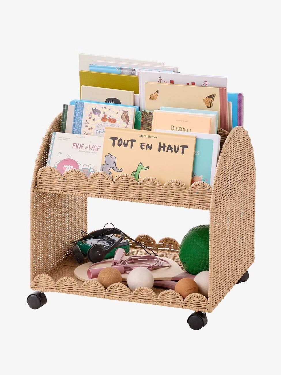 Petit rangement livre corde feston beige (Vertbaudet) - Image 1