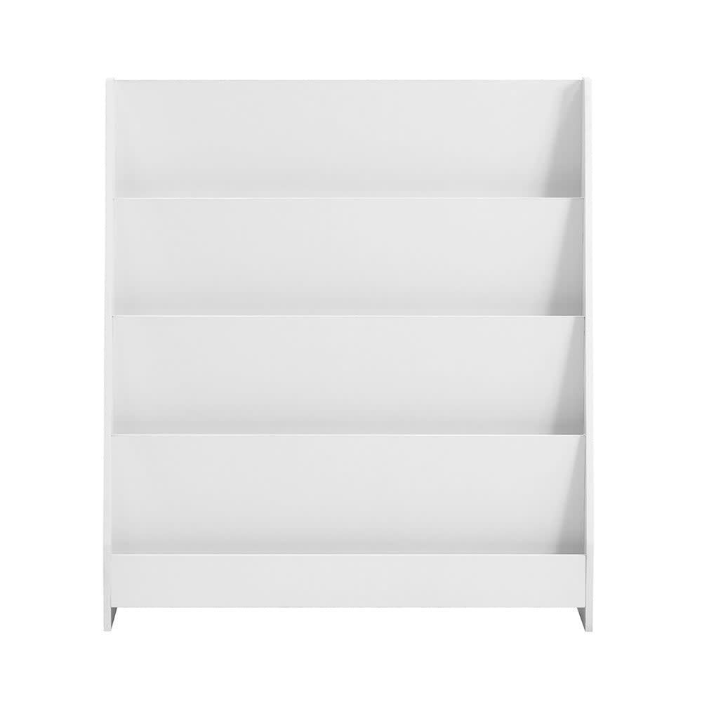 Bibliothèque enfant Montessori blanche à 4 niveaux ouverts, 88 cm (SoBuy) - Couverture