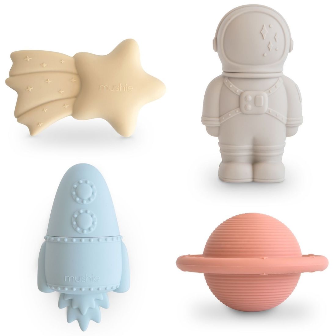 Lot de 4 jouets de bain Space (Mushie) - Couverture