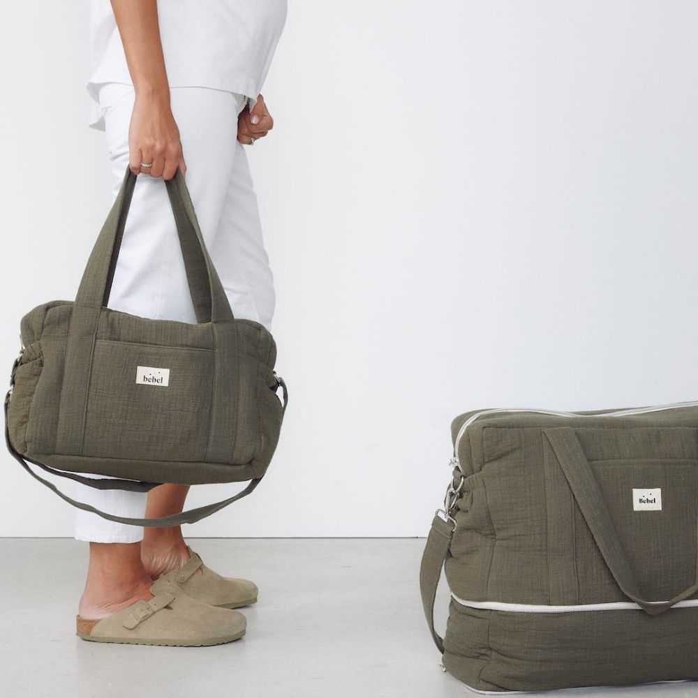 Sac à langer bandoulière 24/48 h kaki (BEBEL) - Image 6
