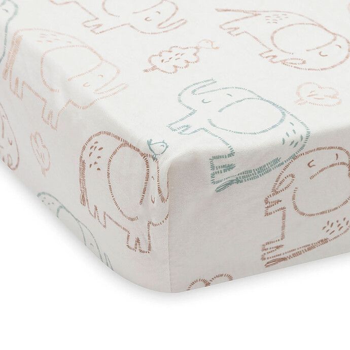 Drap Housse Jersey Elephant Tales - 60 x 120 cm (Jollein) - Image 3