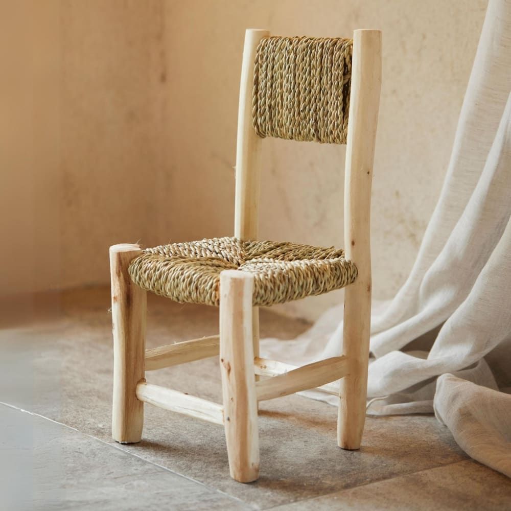 Chaise enfant bois de laurier - bois - 45 cm (Home Maison) - Couverture